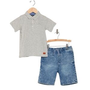 7 For All Mankind polo & shorts set
